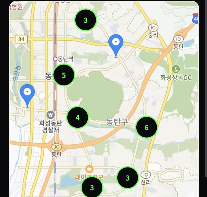 매장 핫존 지도 — 실제 화면
